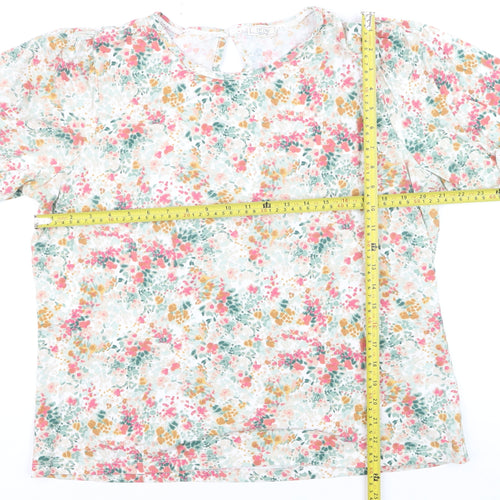 Fat Face Womens Multicoloured Floral Cotton Tunic Blouse Size 18