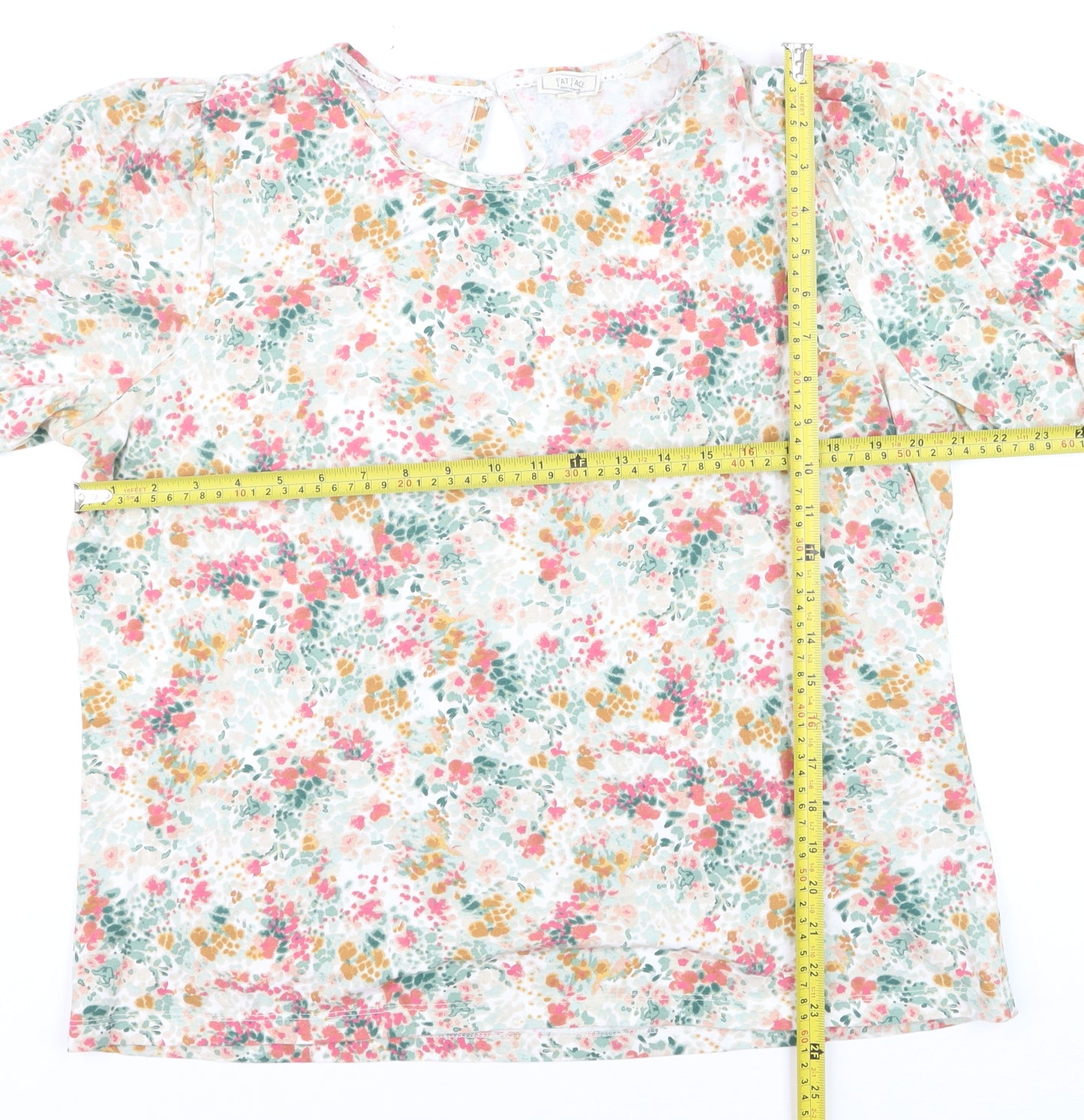 Fat Face Womens Multicoloured Floral Cotton Tunic Blouse Size 18