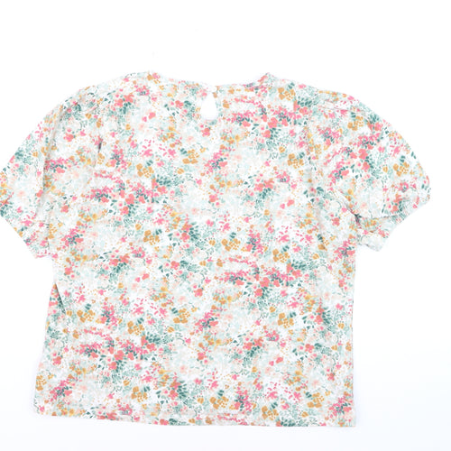 Fat Face Womens Multicoloured Floral Cotton Tunic Blouse Size 18
