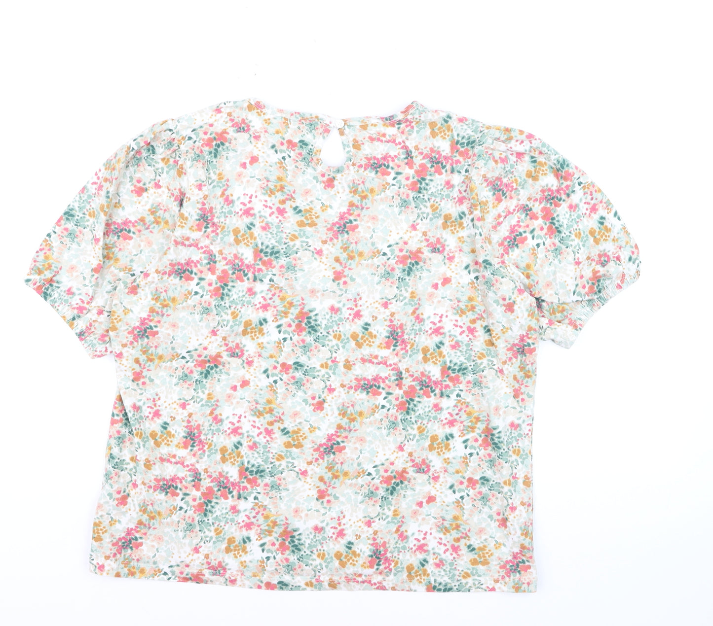 Fat Face Womens Multicoloured Floral Cotton Tunic Blouse Size 18
