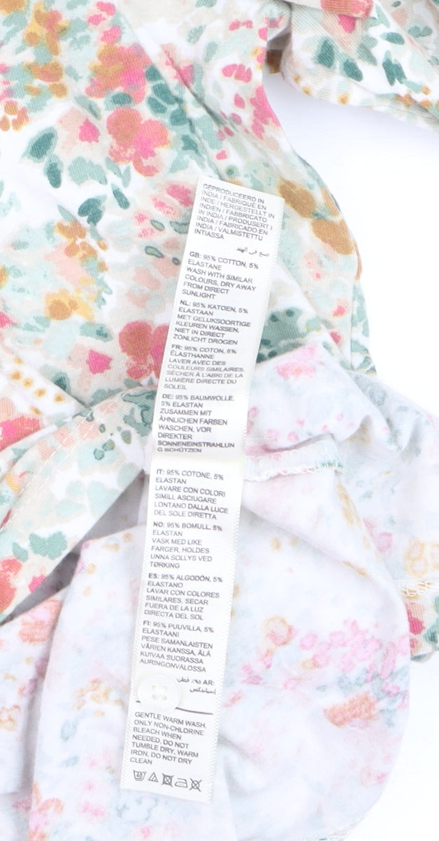 Fat Face Womens Multicoloured Floral Cotton Tunic Blouse Size 18