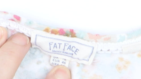 Fat Face Womens Multicoloured Floral Cotton Tunic Blouse Size 18