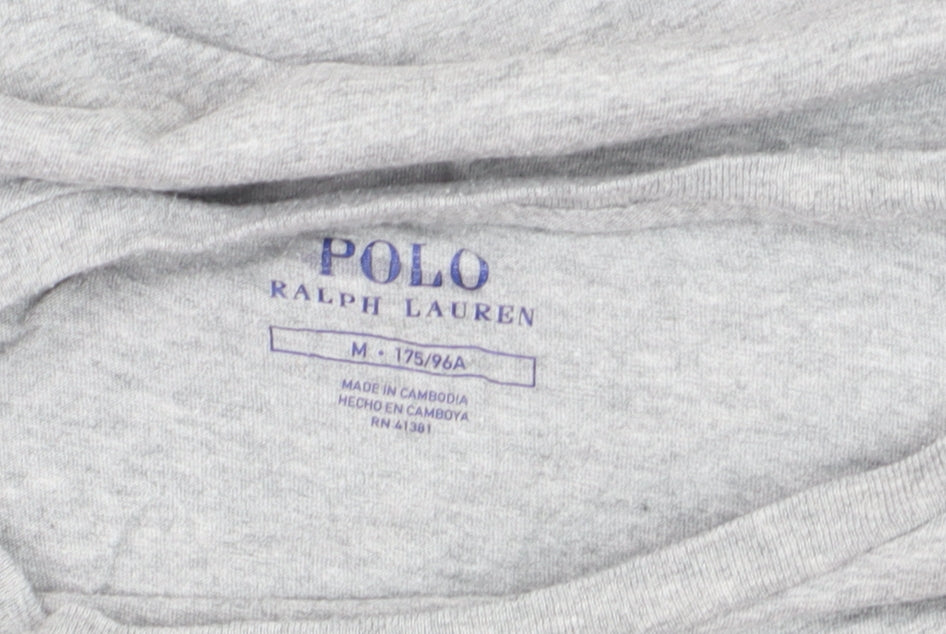 Polo Ralph Lauren Men's Grey Crew Neck Cotton T-Shirt M