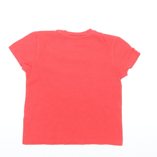 Crew Clothing Boys Red 5-6 Years Nautical Graphic Cotton T-Shirt