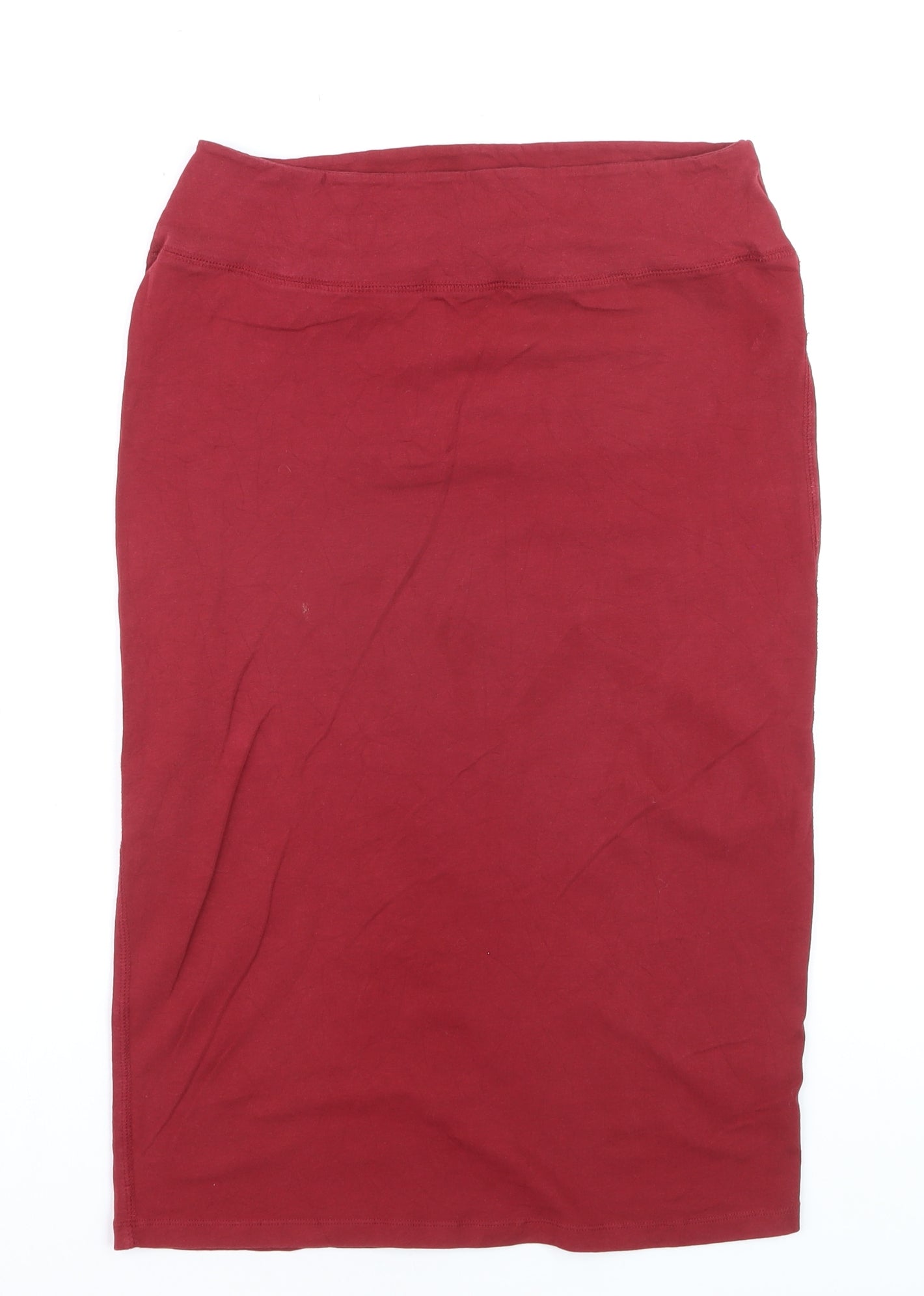 River Island Women’s Red Cotton Stretch Pencil Skirt Size 14