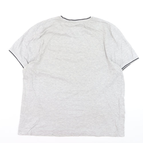 Slazenger Men's Grey XL Crew Neck Short Sleeve Cotton T-Shirt