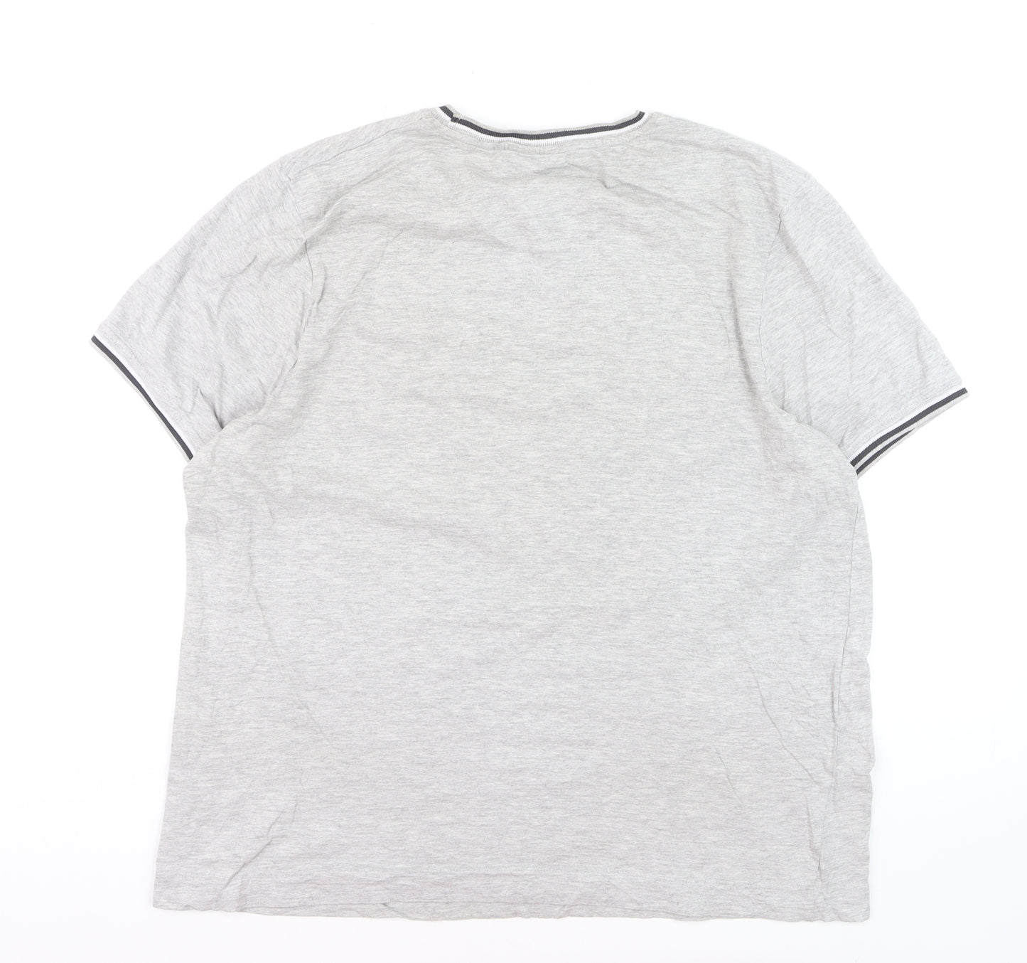 Slazenger Men's Grey XL Crew Neck Short Sleeve Cotton T-Shirt