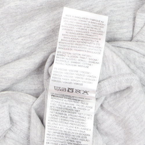 Slazenger Men's Grey XL Crew Neck Short Sleeve Cotton T-Shirt