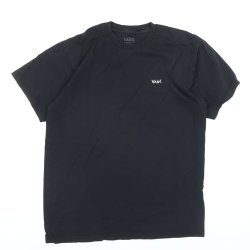 Vans Men's Black Classic Fit Cotton Crew Neck T-Shirt Size M
