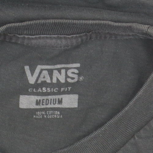 Vans Men's Black Classic Fit Cotton Crew Neck T-Shirt Size M