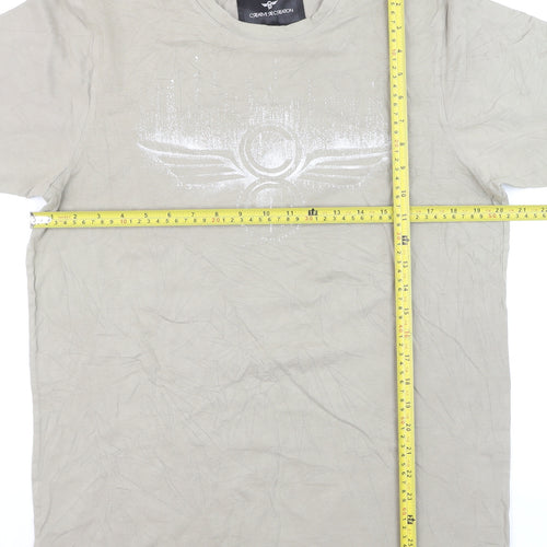 Creative Recreation Men's Beige Graphic Logo T-Shirt Size L