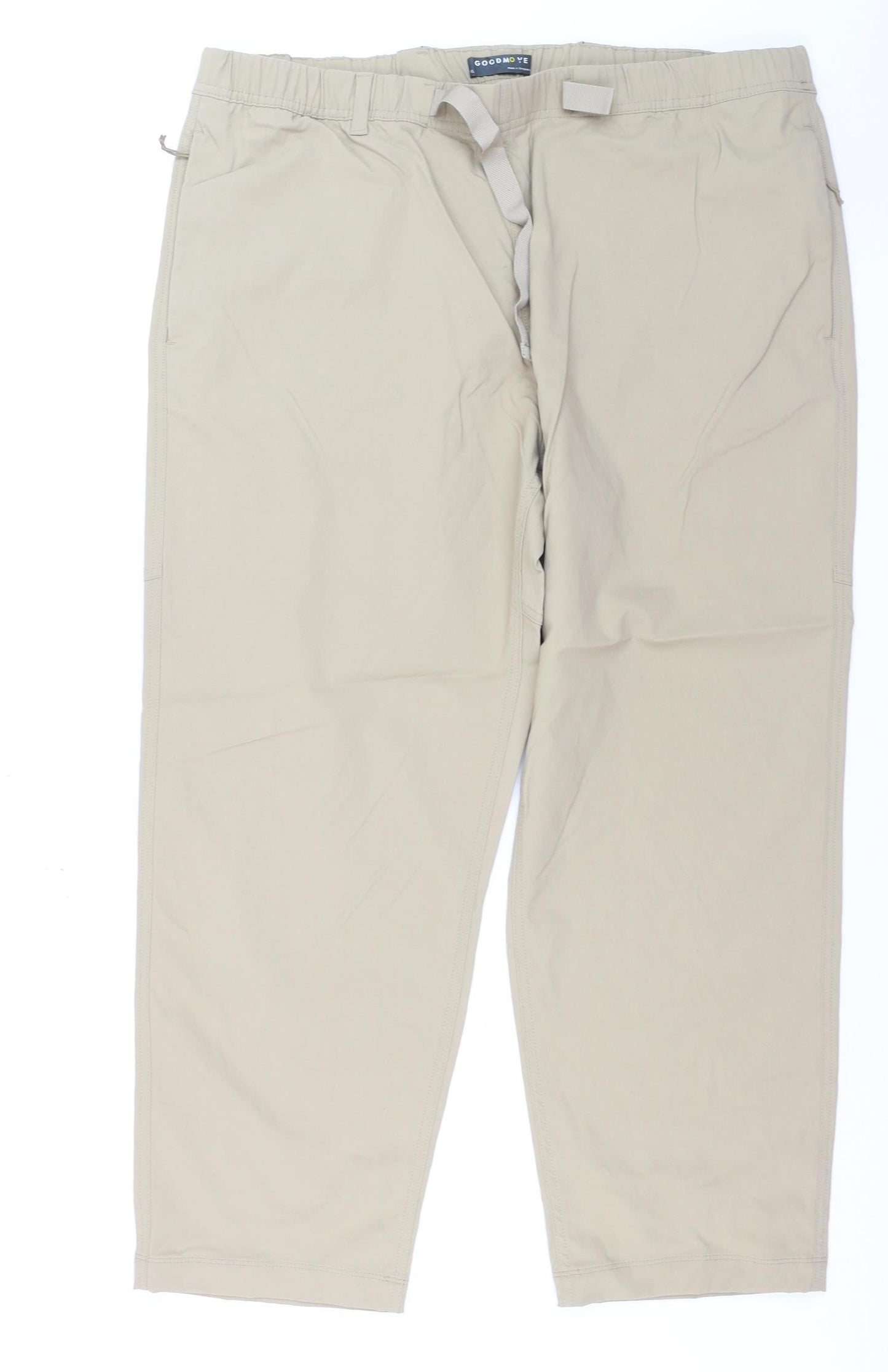 Marks and Spencer Goodmove Men's Beige XL Chino Trousers with Belt