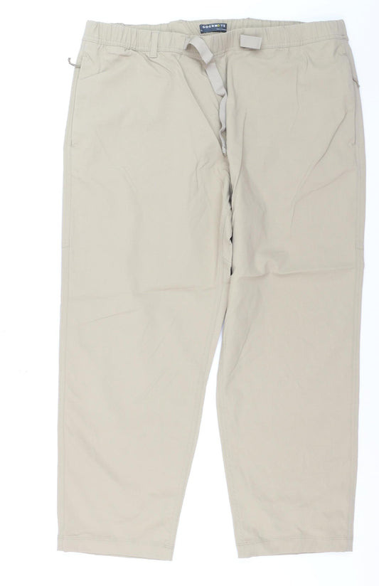 Marks and Spencer Goodmove Men's Beige XL Chino Trousers with Belt