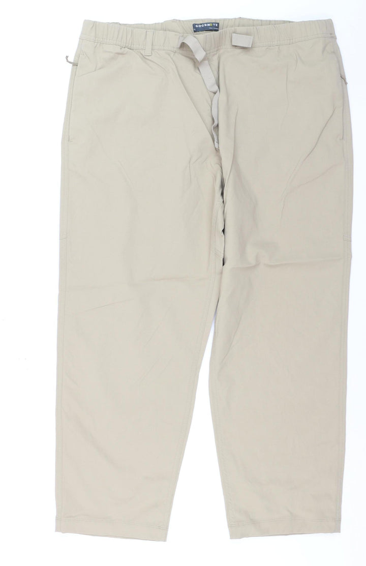 Marks and Spencer Goodmove Men's Beige XL Chino Trousers with Belt