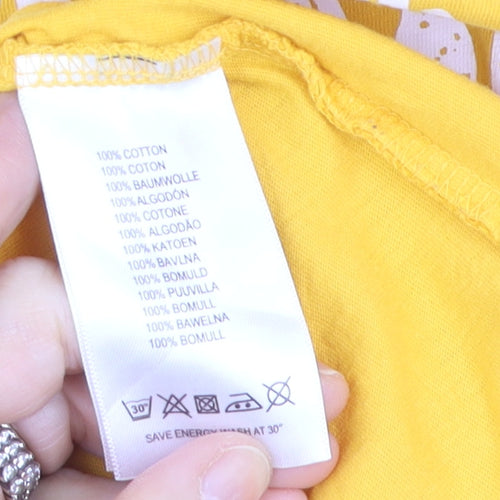 Zoo York Men's Yellow Graphic Skull Long Sleeve Cotton Top M