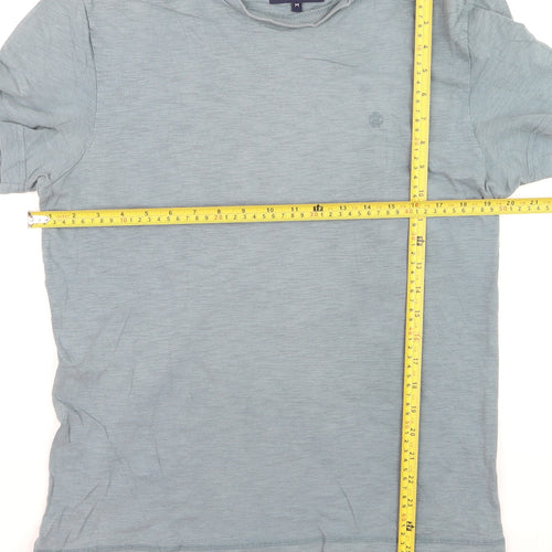 Criminal Men Blue Crew Neck Cotton Short Sleeve T-Shirt M