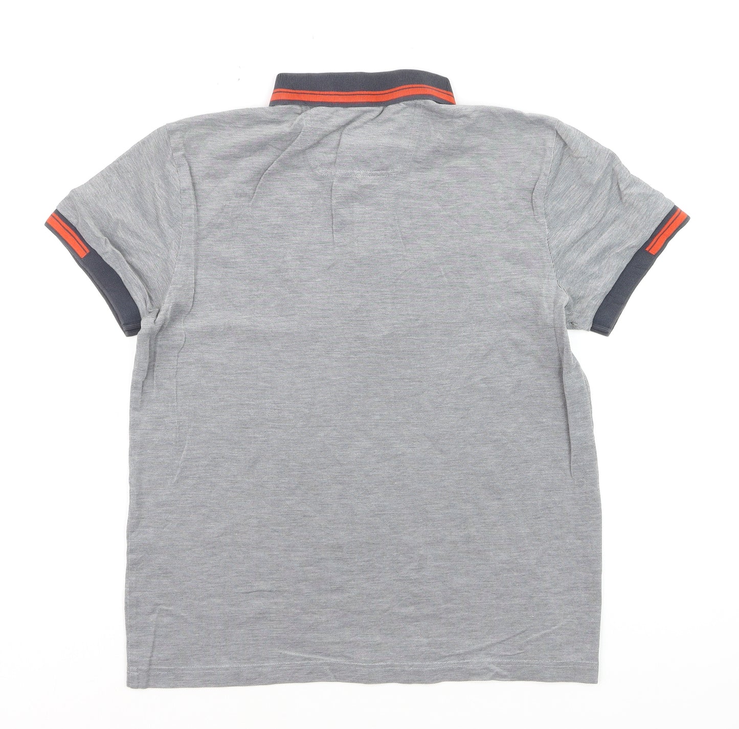 BOSS Boys Grey Slim Fit Cotton Polo Shirt M Short Sleeve