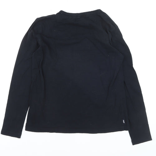 Superdry Men's Black Long Sleeve Organic Cotton Crew Neck Top Size M