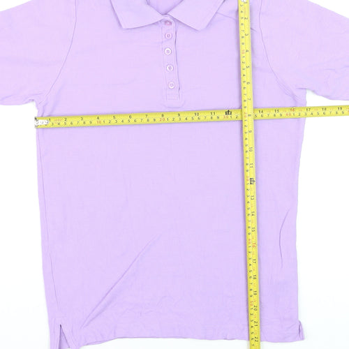 Isle Essentials Men's Purple Cotton Short Sleeve Polo Shirt Size S