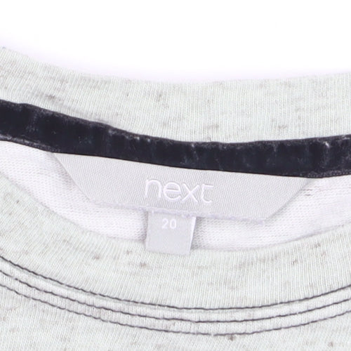 Next Women Grey Long Sleeve Basic Jersey T-Shirt Size 20