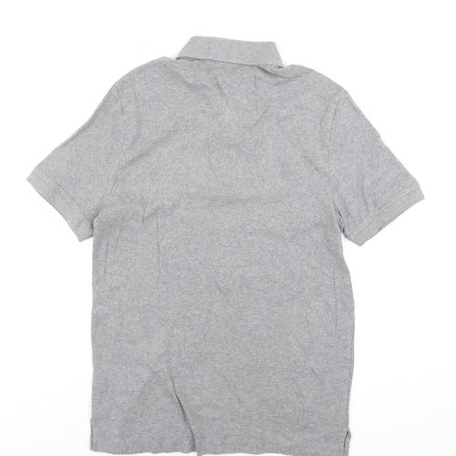 DKNY Boys Grey Polo Shirt Small Short Sleeve Cotton Casual Top