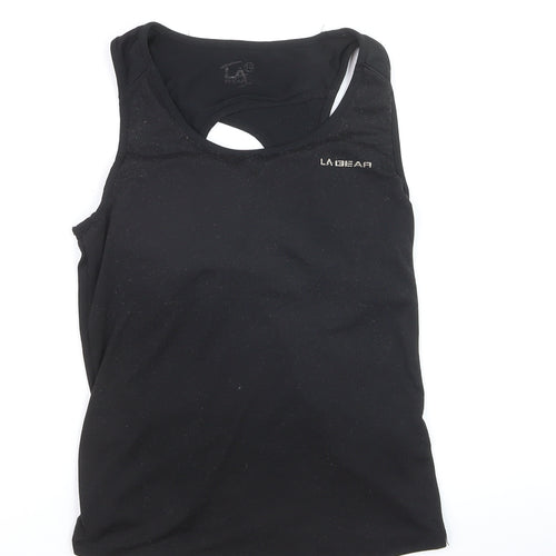 LA Gear Womens Black Size 10 Racerback Tank Top Activewear