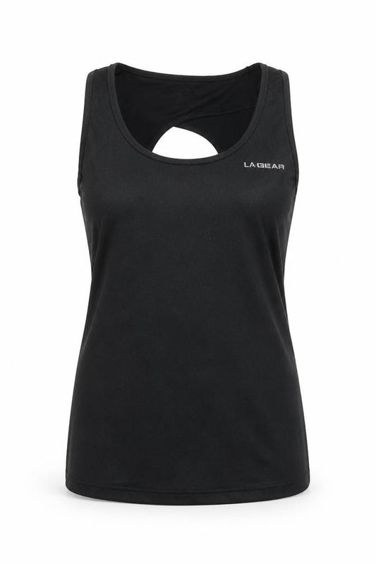 LA Gear Womens Black Size 10 Racerback Tank Top Activewear