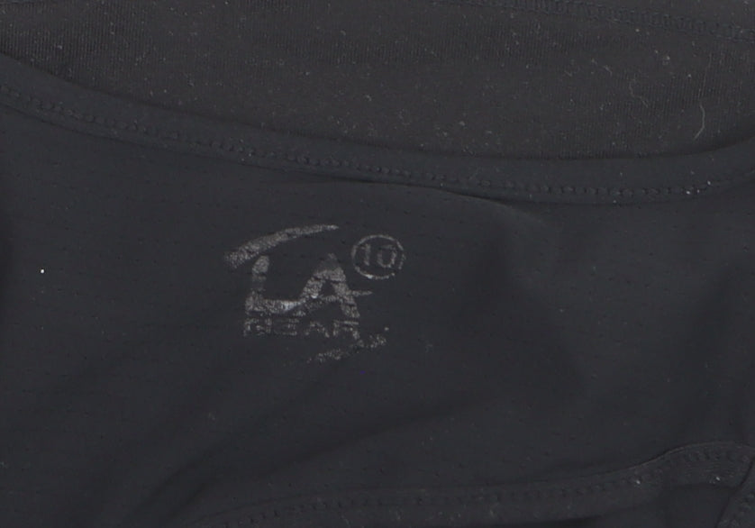 LA Gear Womens Black Size 10 Racerback Tank Top Activewear