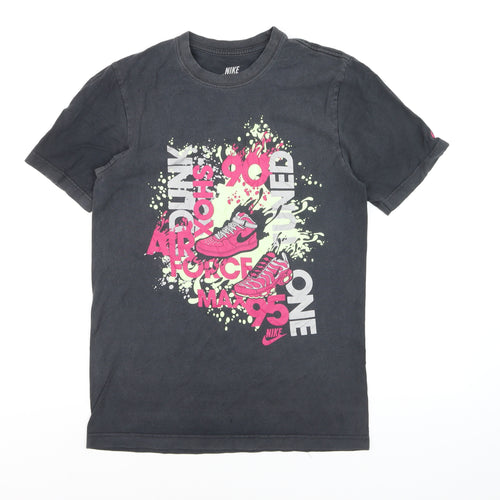 Nike Womens Black Graphic T-Shirt Small Short Sleeve Sportswear