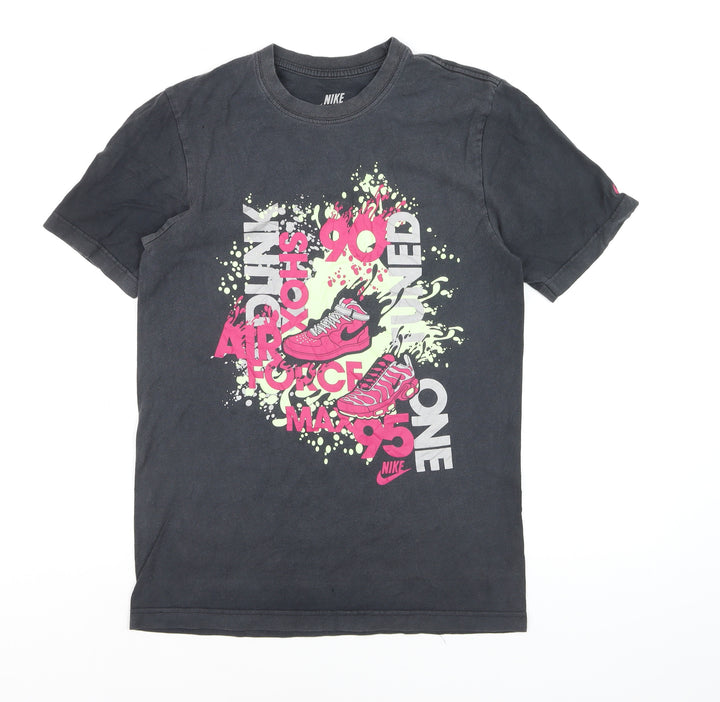 Nike Womens Black Graphic T-Shirt Small Short Sleeve Sportswear