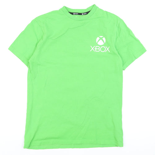 Primark Boys Green Xbox Graphic Print Cotton T-Shirt XS
