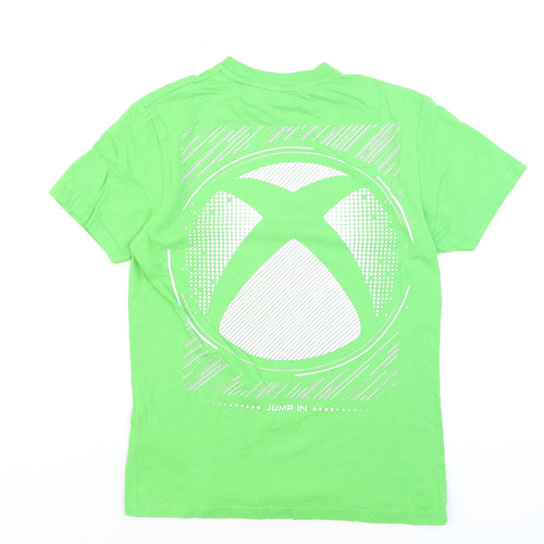 Primark Boys Green Xbox Graphic Print Cotton T-Shirt XS
