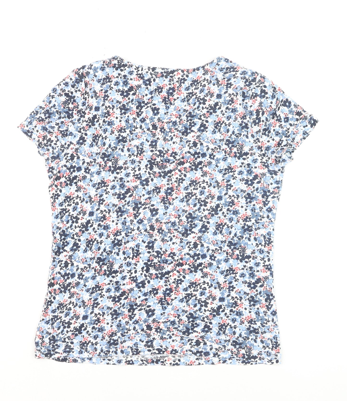 Maine New England Womens Multicoloured Floral Cotton Short Sleeve T-Shirt Size 12