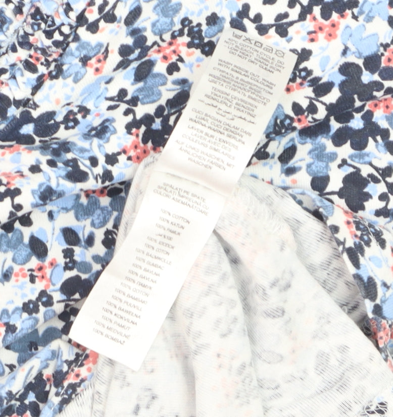 Maine New England Womens Multicoloured Floral Cotton Short Sleeve T-Shirt Size 12