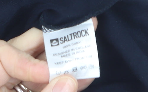 Saltrock Womens Black Cotton Graphic T-Shirt Size 8