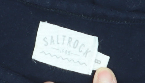 Saltrock Womens Black Cotton Graphic T-Shirt Size 8