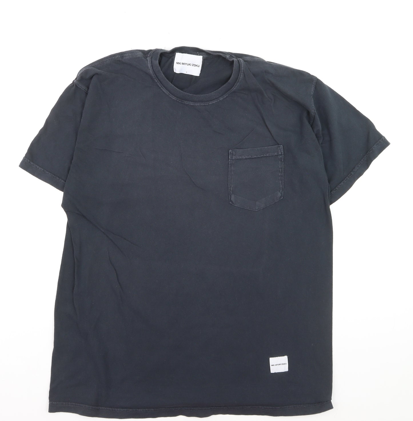 MKI Miyuki Zoku Men's Black Cotton Crew Neck T-Shirt Size L