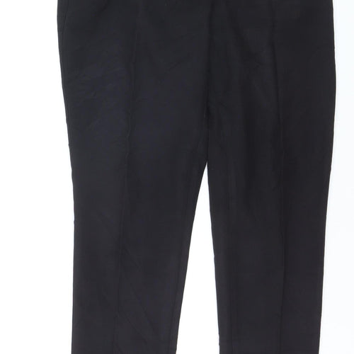New Look Women Black Size 12 Straight Leg Work Trousers