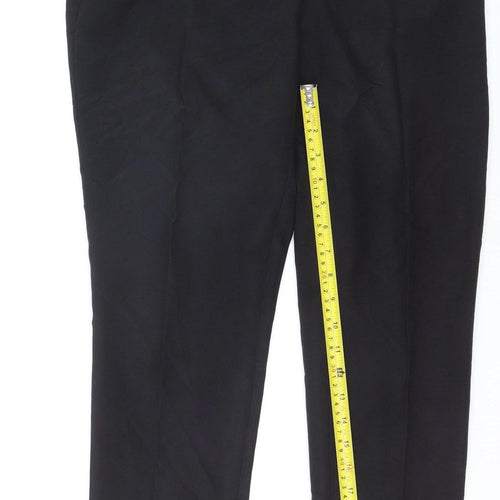 New Look Women Black Size 12 Straight Leg Work Trousers