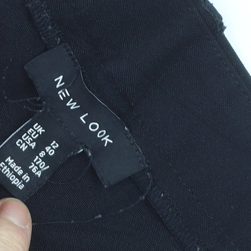 New Look Women Black Size 12 Straight Leg Work Trousers