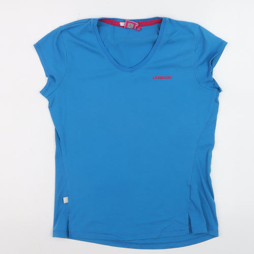 LA Gear Women’s Blue V-Neck Short Sleeve Basic T-Shirt Size 12
