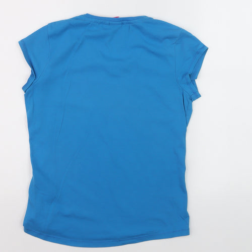 LA Gear Women’s Blue V-Neck Short Sleeve Basic T-Shirt Size 12