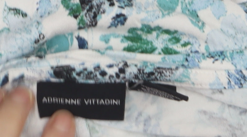 Adrienne Vittadini Womens Multicoloured Floral Rayon Stretch T-Shirt Size 22