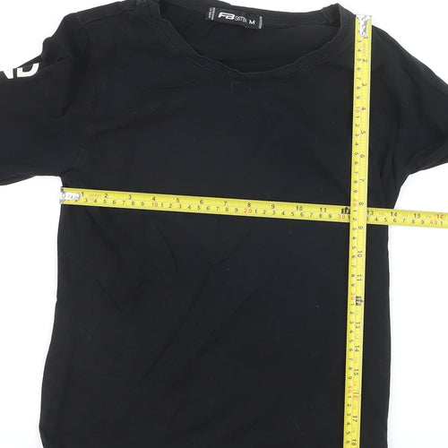 FB Sister Boys Black Long Sleeve Graphic T-Shirt Size M Casual Jersey Top