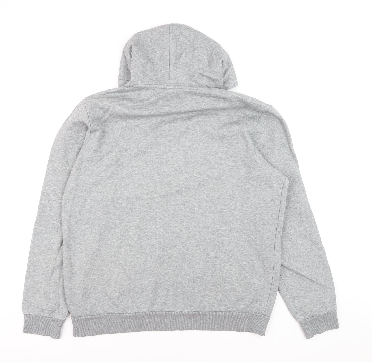 Puma Men's Grey Pullover Hoodie Size L Regular Fit Fleece