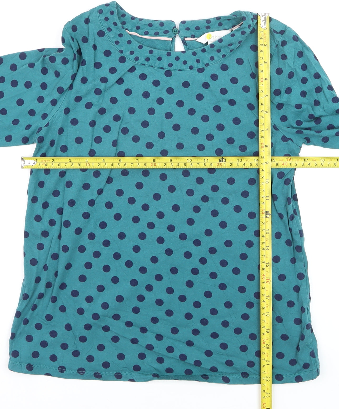 Boden Women’s Blue Polka Dot 3/4 Sleeve Tunic Blouse UK 10