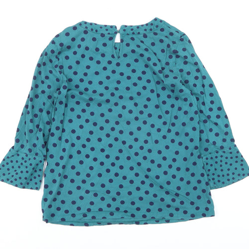Boden Women’s Blue Polka Dot 3/4 Sleeve Tunic Blouse UK 10