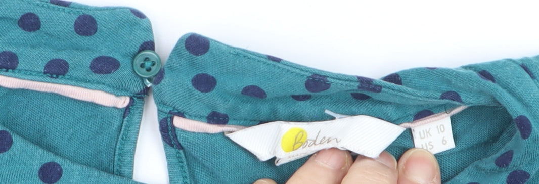 Boden Women’s Blue Polka Dot 3/4 Sleeve Tunic Blouse UK 10
