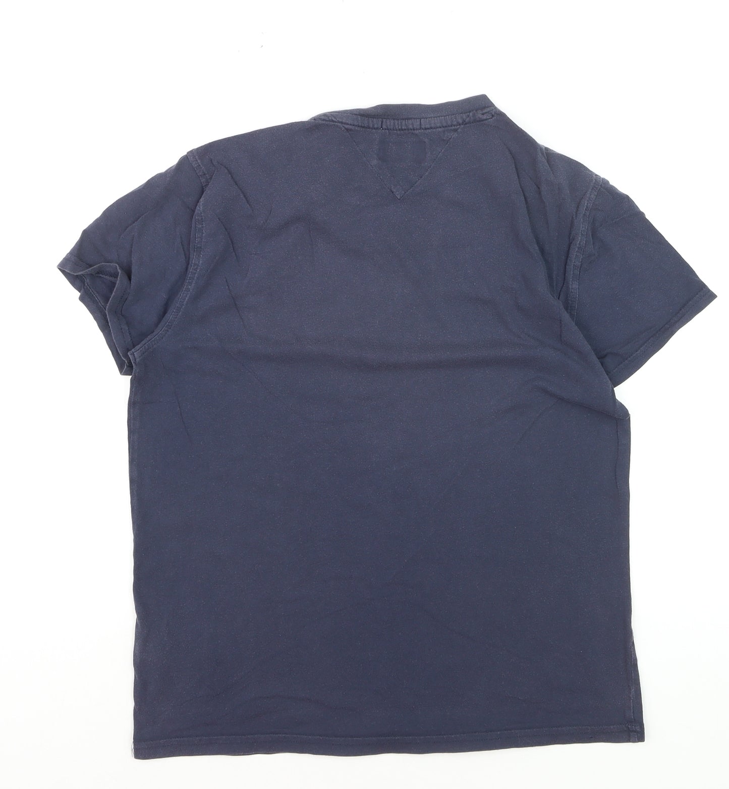 Tommy Jeans Men Blue XS Regular Fit Cotton Crew Neck T-Shirt