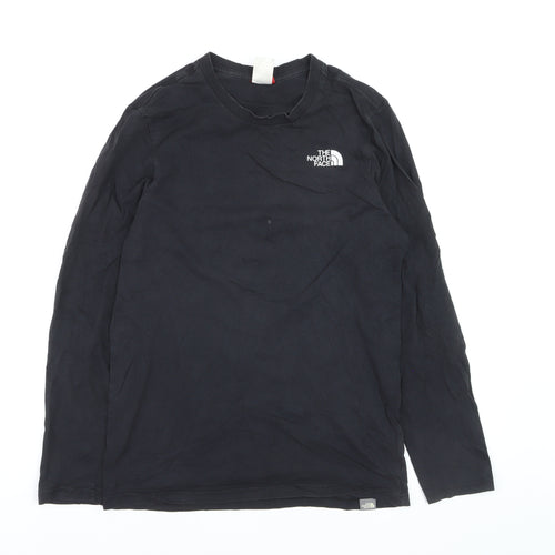The North Face Men's Black Long Sleeve Cotton Crew Neck T-Shirt S